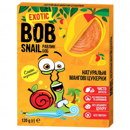 Цукерки  Bob Snail мангові натуральні 120г