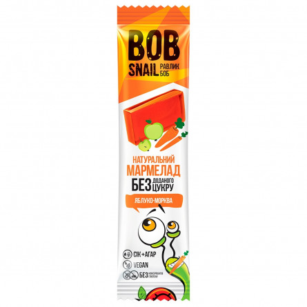 Мармелад Bob Snail фруктово-овочевий Яблуко-Морква без цукру 38г slide 1