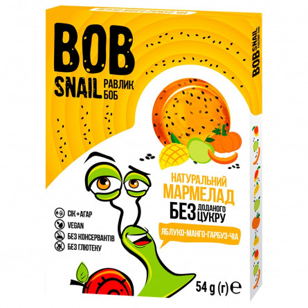 Мармелад Bob Snail яблуко-манго-гарбуз-чіа без цукру 54г slide 1