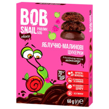 Конфеты Bob Snail яблочно-малиновые в черном шоколаде 60г mini slide 1