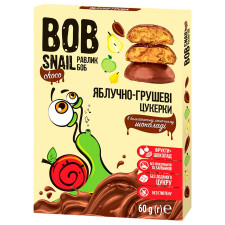 Цукерки Bob Snail яблучно-грушеві в молочному шоколаді 60г mini slide 1