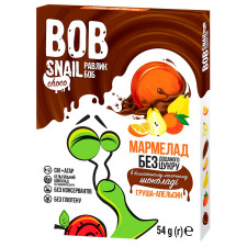 Мармелад Bob Snail груша-апельсин в молочном шоколаде без сахара 54г mini slide 1