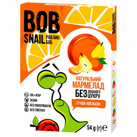 Мармелад Bob Snail груша-апельсин без цукру 54г