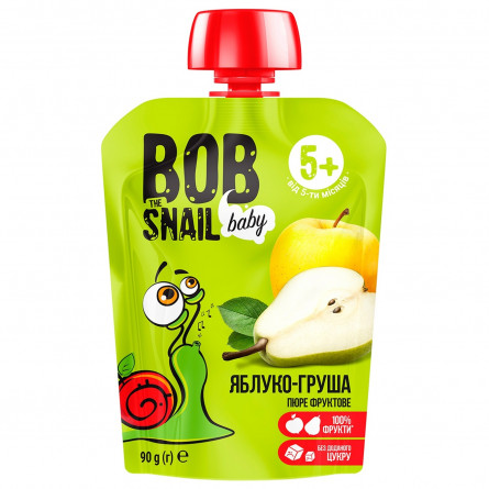 Пюре детское Snail Bob яблоко-груша 90г