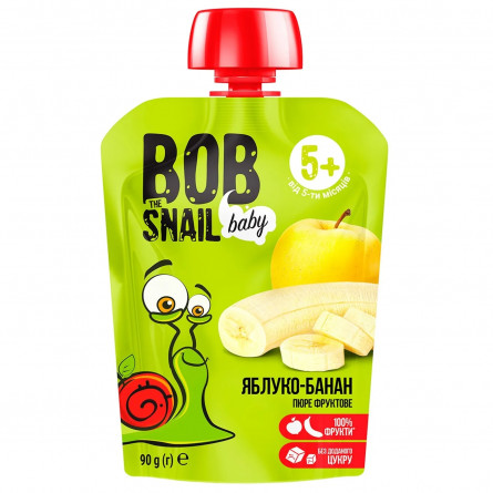 Пюре Snail Bob яблуко-банан дитяче 90г