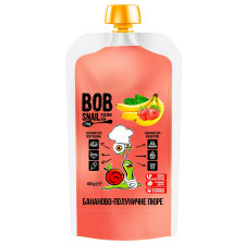 Пюре фруктове Snail Bob Банан-Полуниця 400г mini slide 1