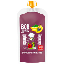 Пюре фруктове Snail Bob Банан-Чорниця 400г mini slide 1
