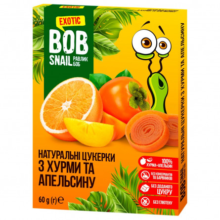 Конфеты Bob Snail из хурмы и апельсина натуральные 60г slide 1