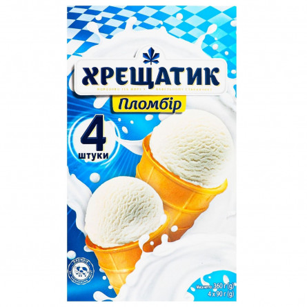 Мороженое Хладик Крещатик Пломбир 4шт*90г