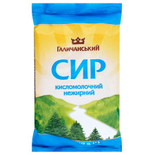 Сир кисломолочний Галичанський Нежирний 200г mini slide 1