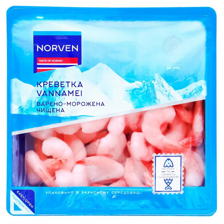 Креветка Norven морожена глазурована чищена 500г