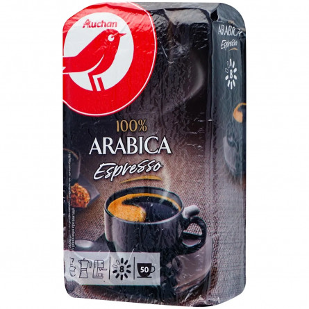 Кофе молотый Auchan Arabica Espresso 250г