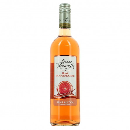 Напій на основі вина Bonne Nouvelle безалкогольний рожевий напівсолодкий з ароматом грейпфруту 0,75л slide 1