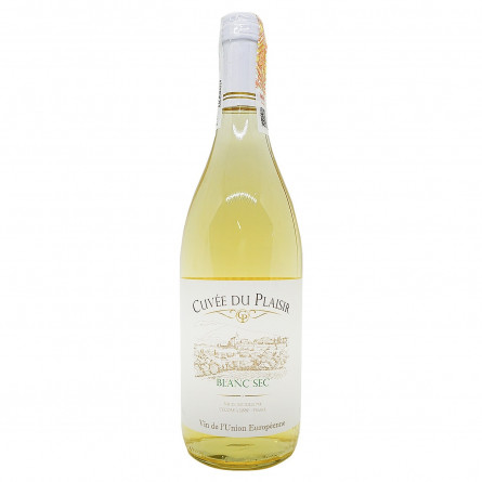 Вино Cuvee Du Plaisir Blanc Sec белое сухое 11% 0,75л