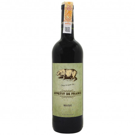 Вино Appetit De France Merlot червоне сухе 13% 0,75л
