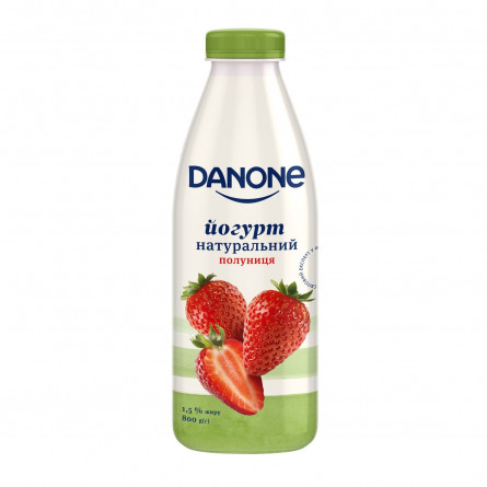 Йогурт Danone полуниця 1,5% 800г slide 1