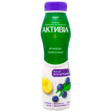 Біфідойогурт Danone Активіа Чорниця-Банан безлактозний 1,3% 290г mini slide 1
