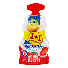 Йогурт Растишка клубника 2,8% 2х70г mini slide 1