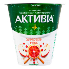 Біфідойогурт Активіа червоний апельсин, журавлина, яблуко та кориця 2,5% 260г mini slide 1