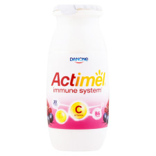 Продукт кисломолочний Danone Actimel гранат-чорниця 1,5% 100г mini slide 1