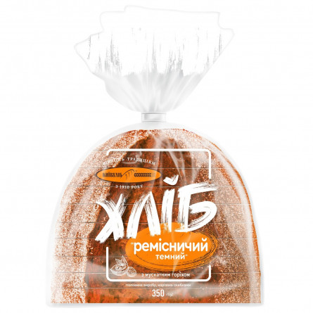 Хлеб Киевхлеб Ремесленный темный с мускатным орехом 350г slide 1