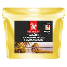 Бульйон Сто пудів зі смаком курки з сухариками 17г mini slide 1