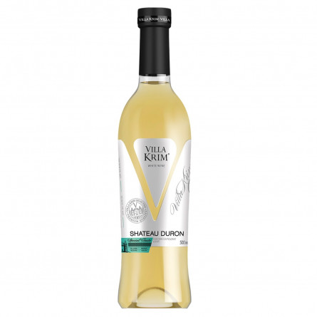 Вино Villa Krim Шато Дюрон белое полусладкое 9-13% 0,5л