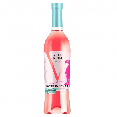 Вино Villa Krim Rose Panthere розовое полусладкое 9-13% 0,5л slide 1