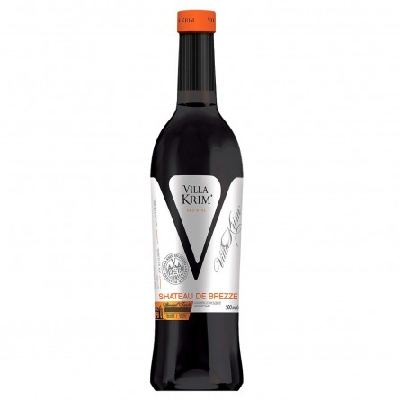 Вино Villa Krim Shateau De Brezze червоне напівсолодке 9-13% 0,5л slide 1