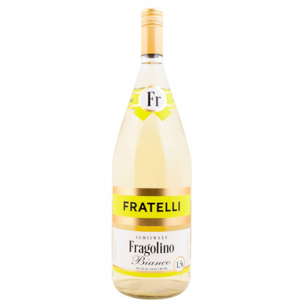 Напій винний ігристий Fratelli Fragolino Bianco білий напівсолодкий 6-6,9% 1,5л