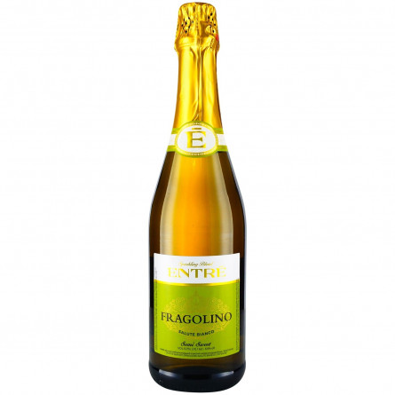Напій винний ігристий Entre Fragolino Salute Bianco білий напівсолодкий слабоалкогольний 6,9% 0,75л slide 1