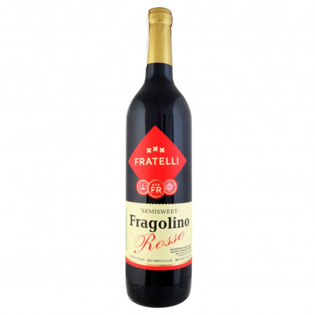 Вино Fratelli Fragolino Rosso красное полусладкое 9-13% 0,7л