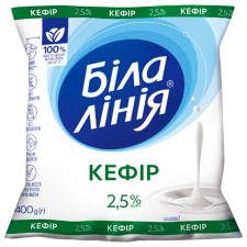 Кефір Біла Лінія 2,5% 400г mini slide 1