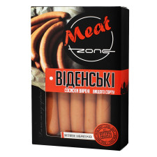 Сосиски Meat Zone Віденські варені вищого сорту 240г mini slide 1