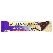 Шоколад Millennium молочний і білий пористий 22г mini slide 1