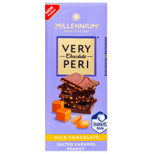 Шоколад Millennium Very Peri молочний з арахісом та солоною карамеллю 85г mini slide 1