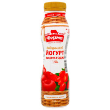 Йогурт Ферма Вишня-годжі 1,5% 250г mini slide 1