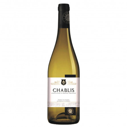 Вино Expert Club Chablis Blanc белое сухое 12,5% 0,75л slide 1