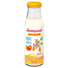 Йогурт Яготинское Для детей персик с 8 месяцев 2,5% 200г mini slide 1
