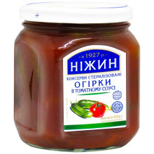Огірки Ніжин в томатному соусі 450г mini slide 1