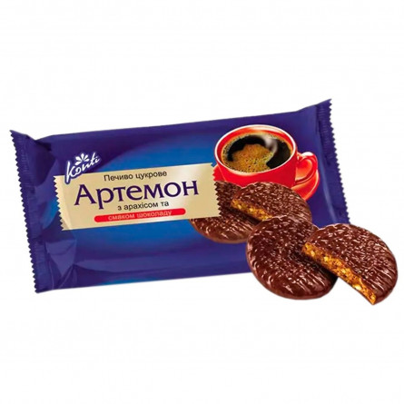 Печенье Konti Артемон сахарное с арахисом и вкусом шоколада 135г slide 1