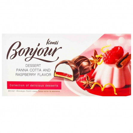 Десерт Konti Bonjour пана-кота та малина 232г slide 1