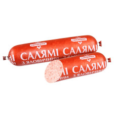 Ковбаса Самобранка Салямі з яловичини напівкопчена 330г mini slide 1