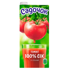 Сік Садочок томатний з сіллю прямого віджиму 0,95л mini slide 1
