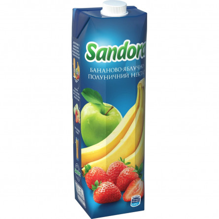 Нектар Sandora бананово-яблучно-полуничний 0,95л