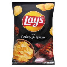 Чіпси Lay's картопляні зі смаком реберець гриль 133г mini slide 1