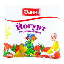 Йогурт Фанні полуниця-банан 1% 400г mini slide 1