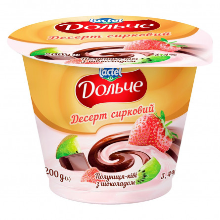 Десерт Дольче клубника-киви с шоколадом 3,4% 200г
