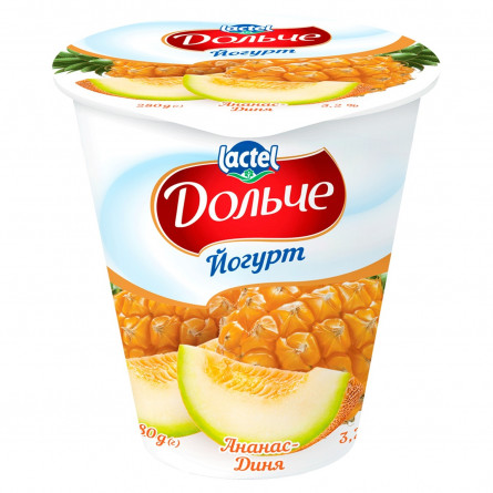 Йогурт Дольче ананас-диня 3,2% 280г