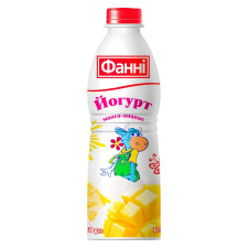 Йогурт Фанні питний манго-ананас 1% 750г mini slide 1